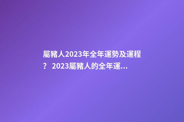 屬豬人2023年全年運勢及運程？ 2023屬豬人的全年運勢如何-第1張-觀點-玄機派